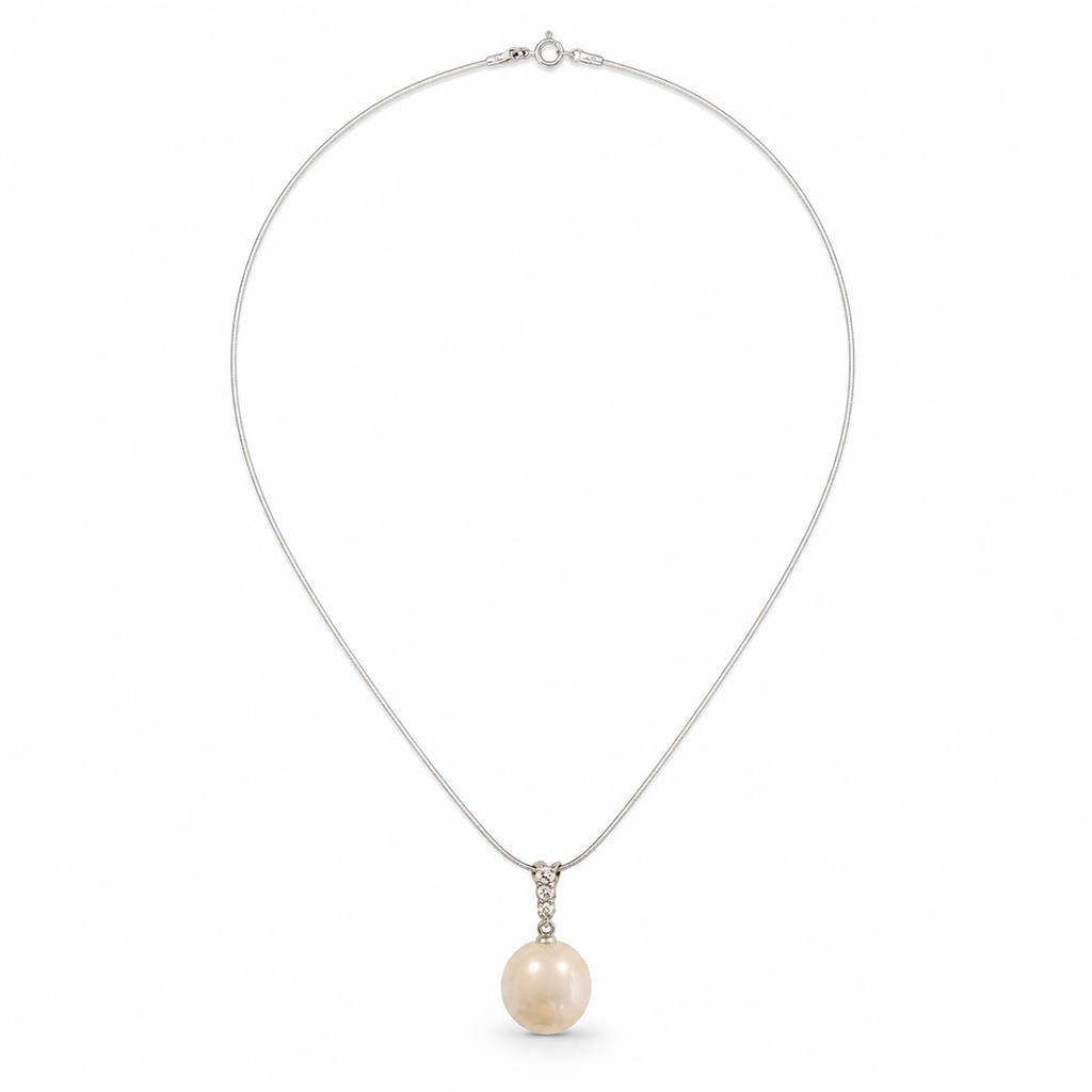 Classic Pearl Drop Pendant Necklace