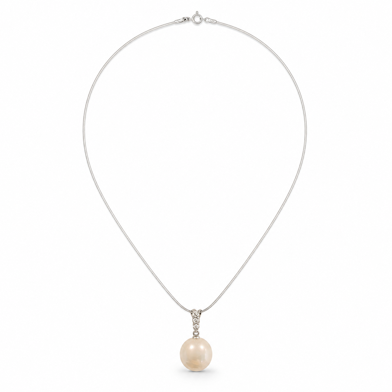 Classic Pearl Drop Pendant Necklace